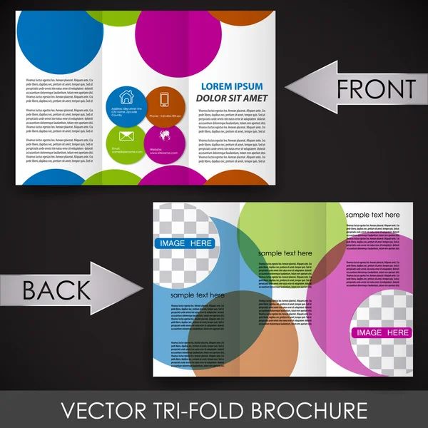 Folleto de la tienda corporativa Tri fold — Archivo Imágenes Vectoriales