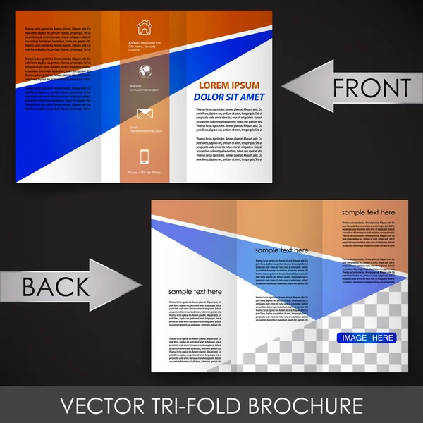 Brochure del negozio aziendale Tri fold — Vettoriale Stock