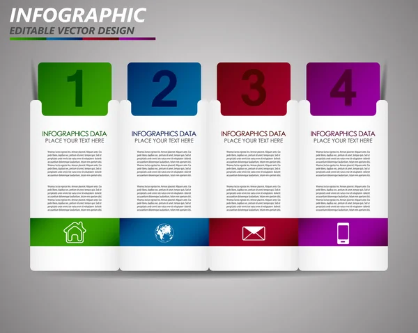 Banner de opção infográfico moderno — Vetor de Stock