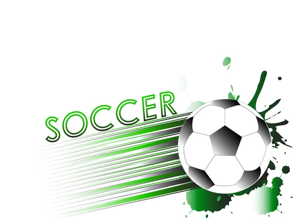 Modern sport template with soccer, football ball — Stock Vector