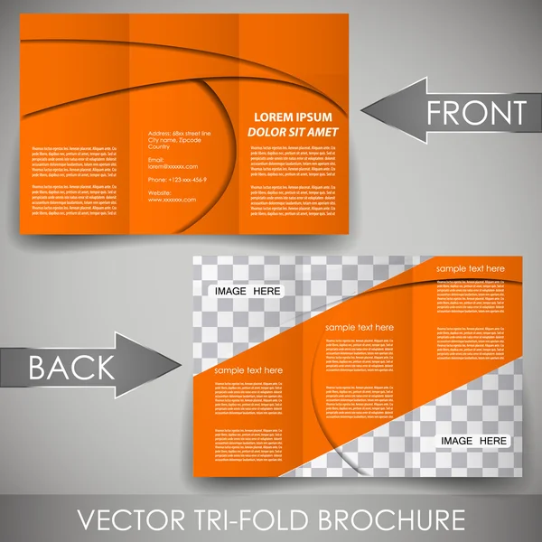 Business tre vik flyer mall, omslagsdesign eller corporate broschyr — Stock vektor