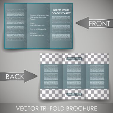 iş üç kat flyer şablonu, kapak tasarımı veya kurumsal broşür