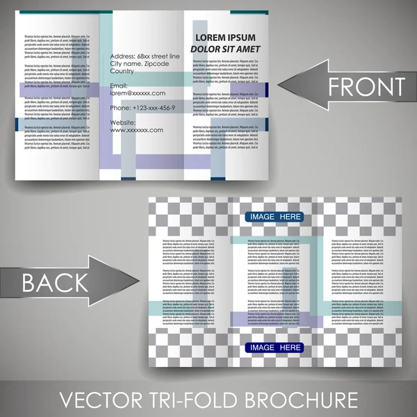 Sjabloon bedrijf drie vouwen folder, bedrijfsbrochure of cover ontwerp — Stockvector