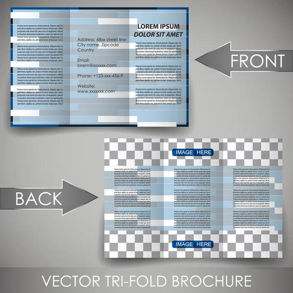 Obchod tři krát flyer šablony, firemní brožury nebo obalový design — Stockový vektor
