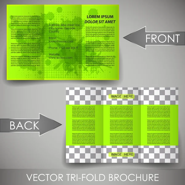 Business Dreifach-Flyer-Vorlage, Cover-Design oder Imagebroschüre — Stockvektor