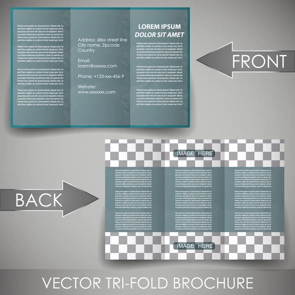 Iş üç kat flyer şablonu, kapak tasarımı veya kurumsal broşür — Stok Vektör