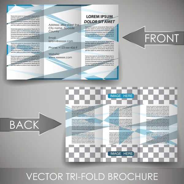 Business Dreifach-Flyer-Vorlage, Cover-Design oder Imagebroschüre — Stockvektor