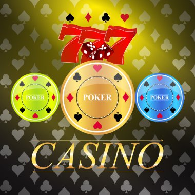 casino oyun elemanları ile vektör arka plan