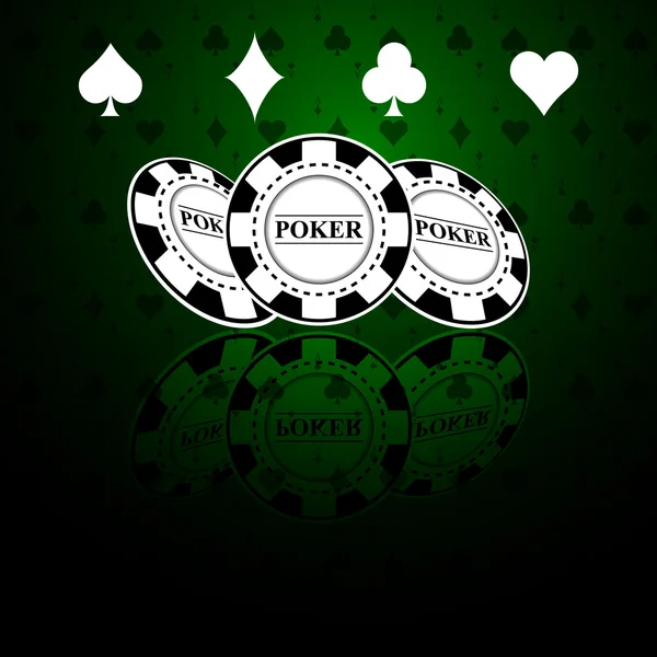 Sfondo Poker con elementi di gioco — Vettoriale Stock