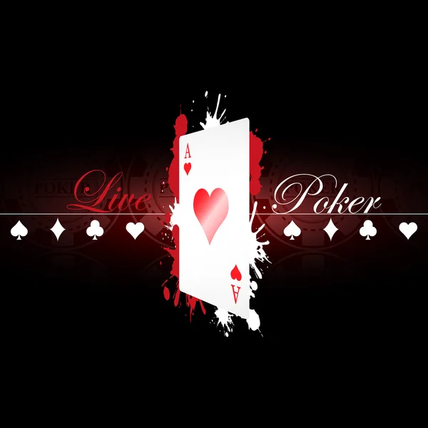 Oyun elemanları ile poker arka plan — Stok Vektör