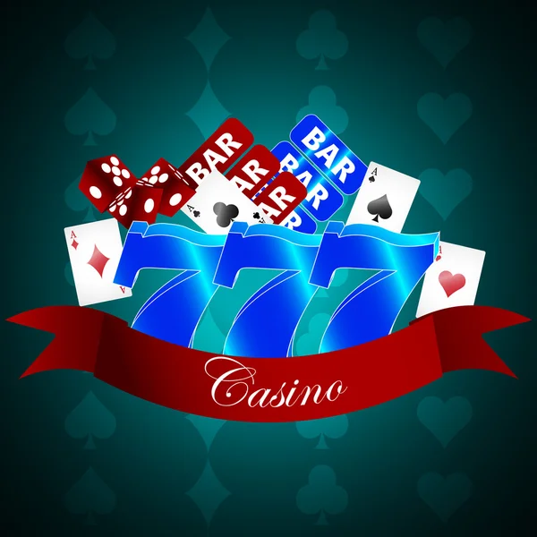 Fondo vectorial con elementos de juego de casino — Archivo Imágenes Vectoriales