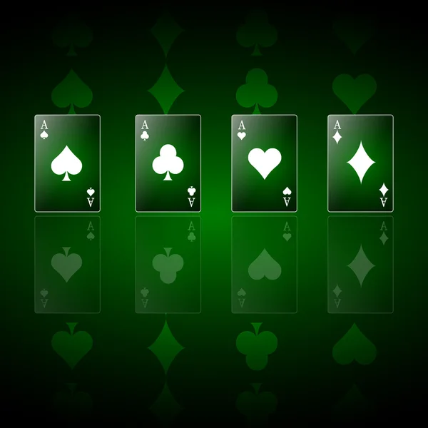 Oyun elemanları ile poker arka plan — Stok Vektör