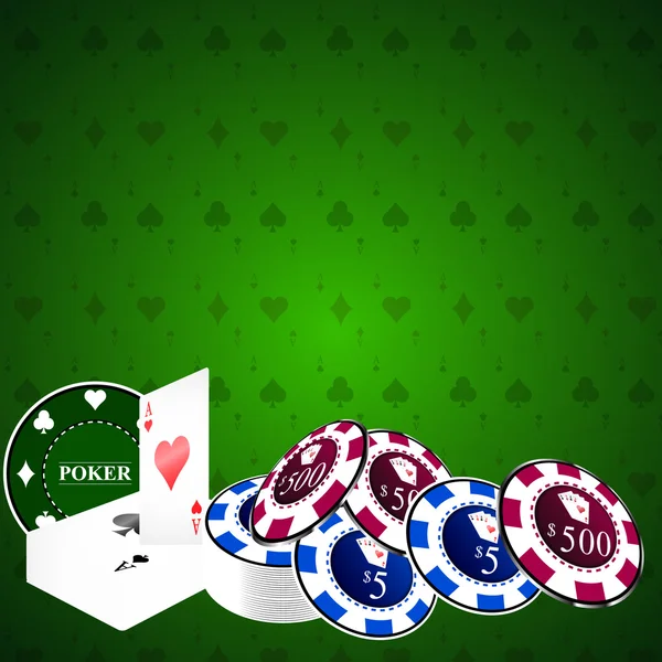 Poker background with game elements — Stock Vector