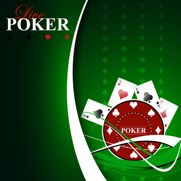 Покер фон с игровыми элементами — стоковый вектор