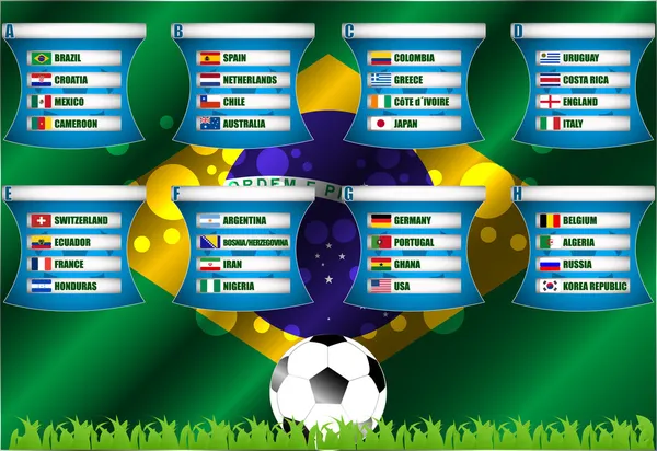 Championnat brésilien groupe étape arrière-plan — Image vectorielle