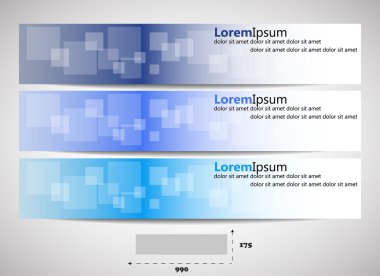 벡터 배너의 정확한 크기를 웹 헤더