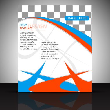 Professional business flyer template or corporate banner clipart