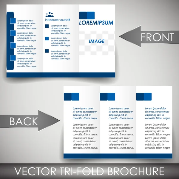 Business Dreifach-Flyer-Vorlage, Corporate Broschüre oder Cover-Design — Stockvektor