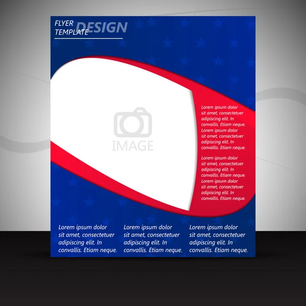 Modèle de flyer professionnel d'affaires ou bannière d'entreprise avec le style américain — Image vectorielle