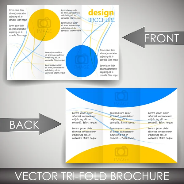 Folleto de la tienda corporativa Tri fold — Archivo Imágenes Vectoriales