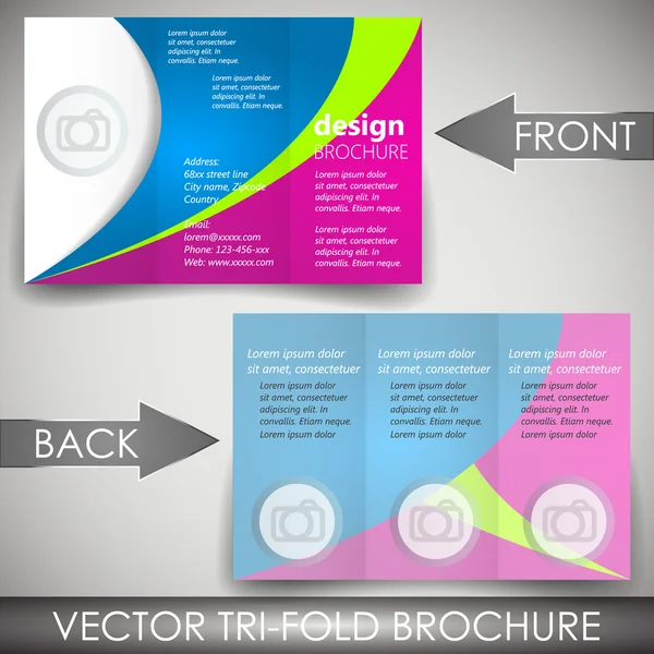 Tri fold corporate business store brochure — Stock Vector