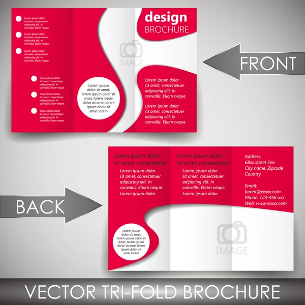 Brochure del negozio aziendale Tri fold — Vettoriale Stock