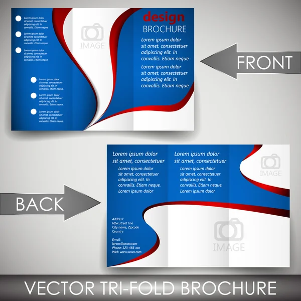 Folleto de la tienda corporativa Tri fold — Vector de stock