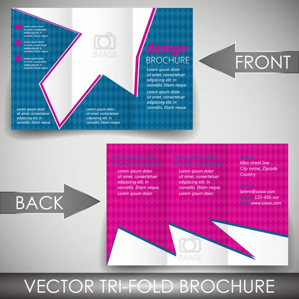 Brochure del negozio aziendale Tri fold — Vettoriale Stock