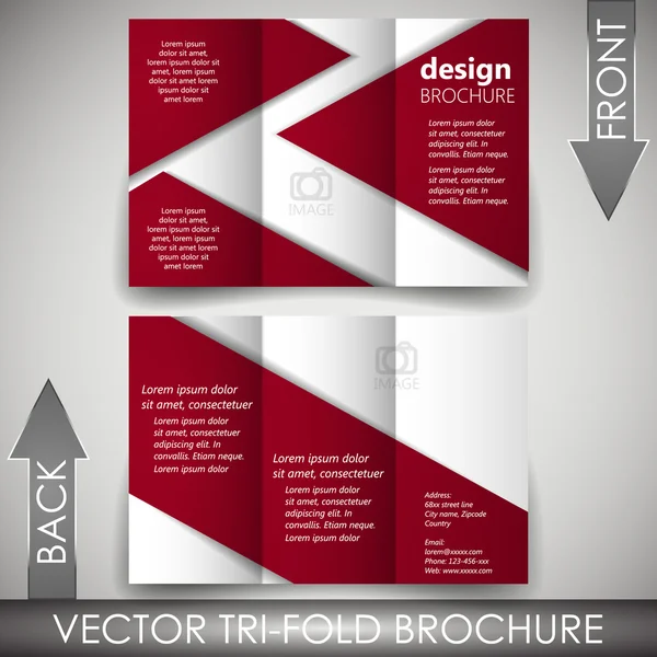 Modello di brochure triplo negozio aziendale — Vettoriale Stock