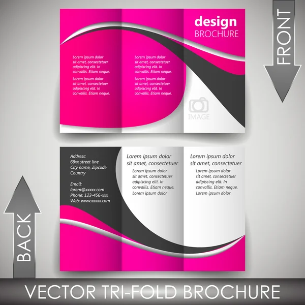 Plantilla de folleto de tienda de negocios triple — Vector de stock