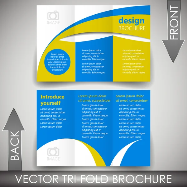 Modelo de brochura de loja de negócios triplo — Vetor de Stock
