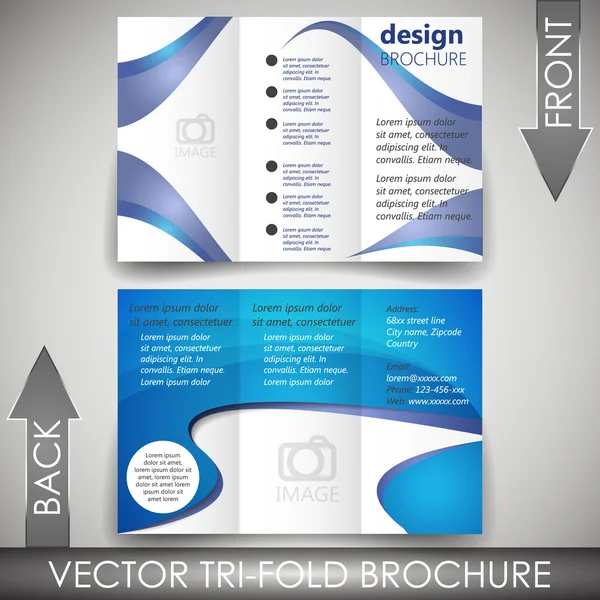 Modello di brochure triplo negozio aziendale — Vettoriale Stock