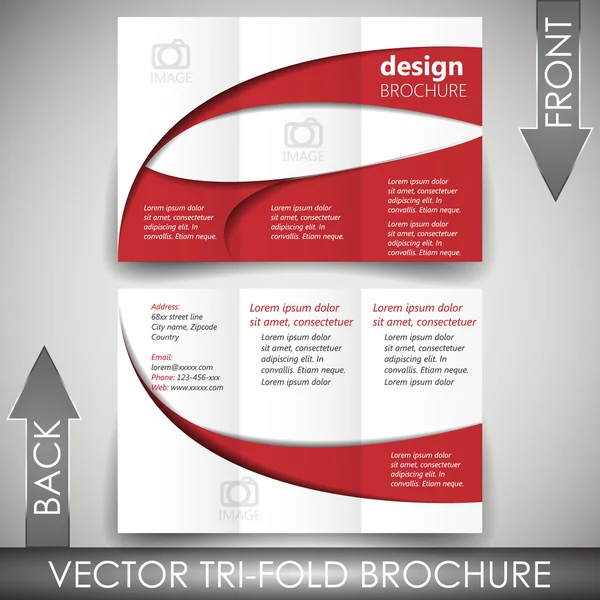 Tri-fold business store broschyr mall — Stock vektor