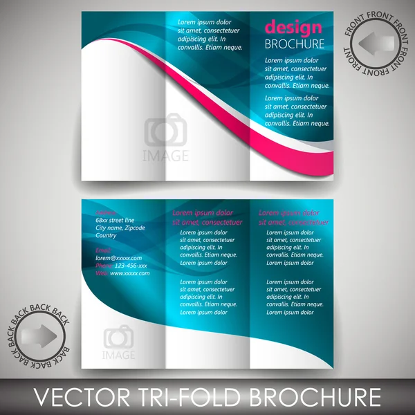 Modello di brochure triplo negozio aziendale — Vettoriale Stock