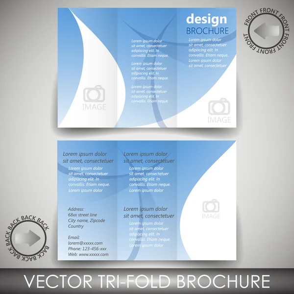 Plantilla de folleto de tienda de negocios triple — Vector de stock