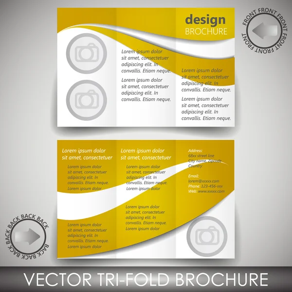 Plantilla de folleto de tienda de negocios triple — Vector de stock