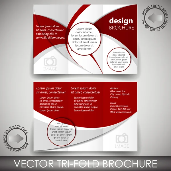 Tri-fold business store brochure template — Stock Vector