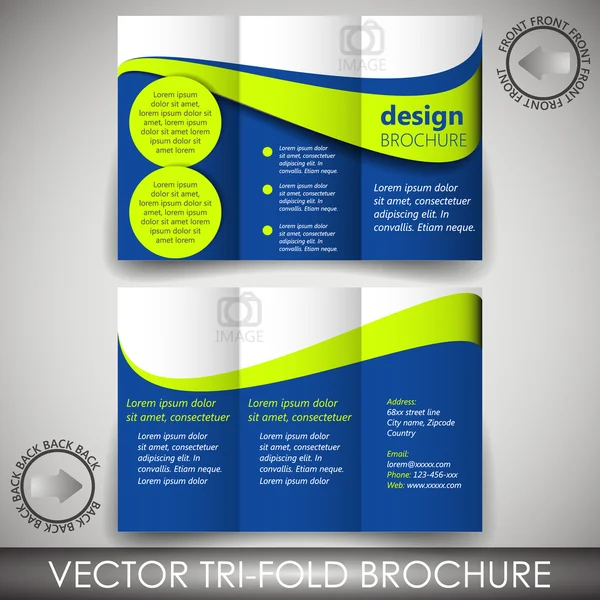 Modèle de brochure Tri-fold magasin d'affaires — Image vectorielle