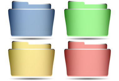 dosya klasör izole vektör kümesi