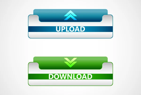 Download e upload de ícones web vetoriais, botões — Vetor de Stock