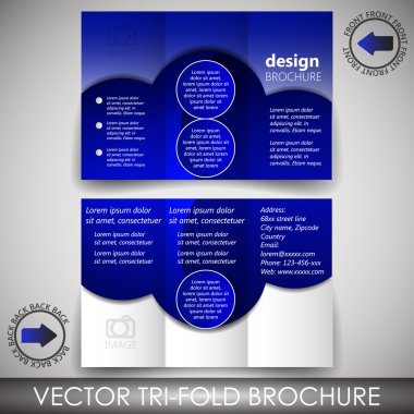 üç katlı kurumsal iş mağaza broşürü