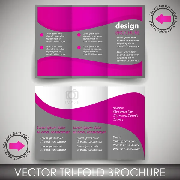 Tri-fold corporate business store brochure — Stock Vector