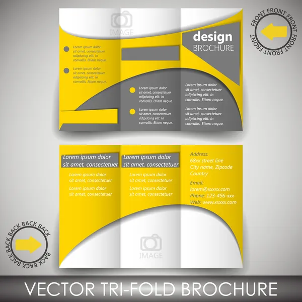Tri-fold corporate business store brochure — Stock Vector