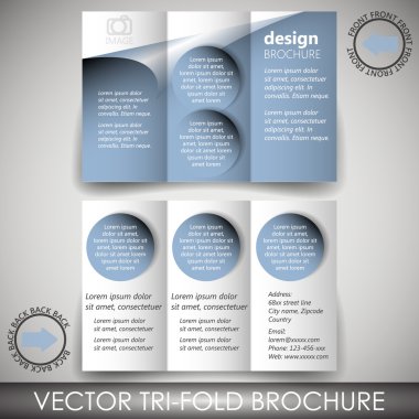 üç katlı kurumsal iş mağaza broşürü