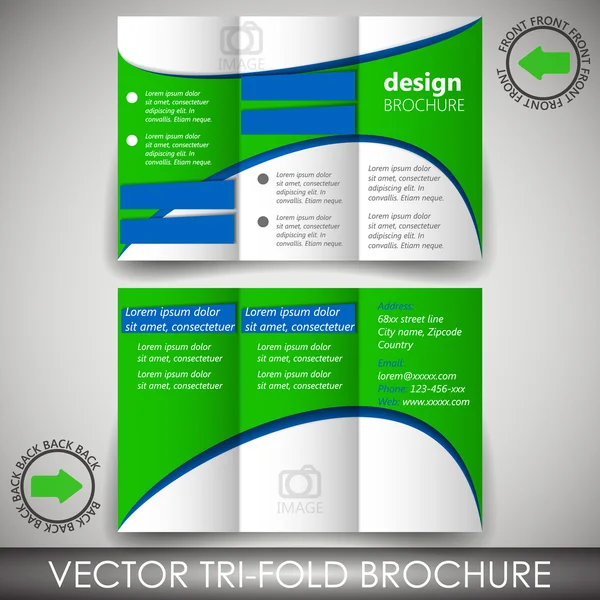 Brochure trois fois entreprise magasin d'affaires — Image vectorielle