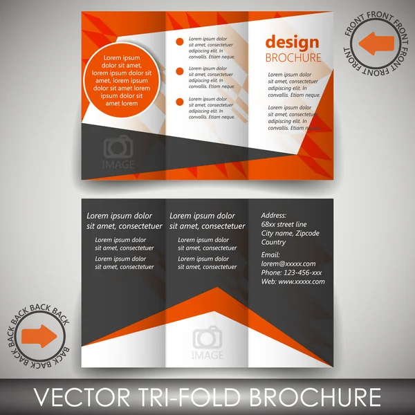 Tri-fold corporate business store brochure — Stock Vector