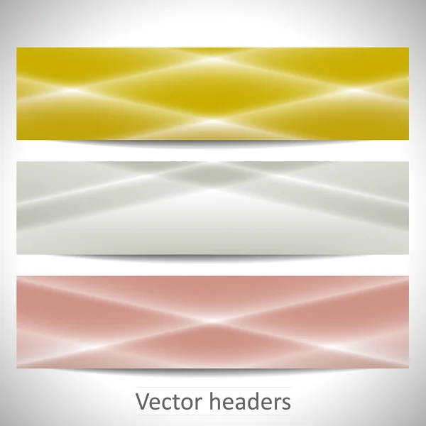 Web headers, instellen van vector banners — Stockvector