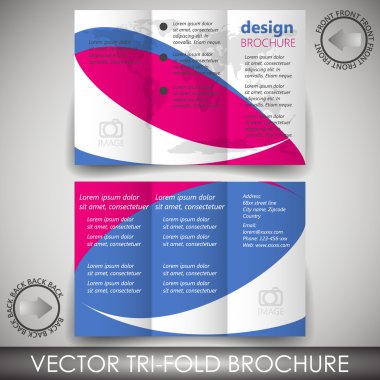 üç katlı kurumsal iş mağaza broşürü