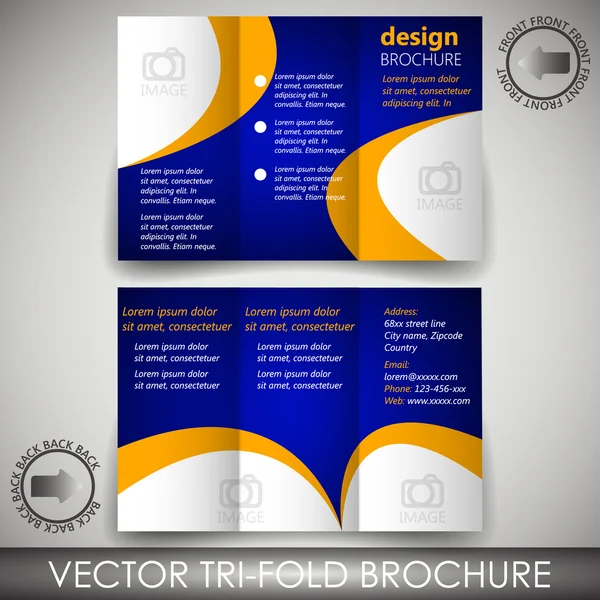 3-fach Corporate Business Store Broschüre — Stockvektor