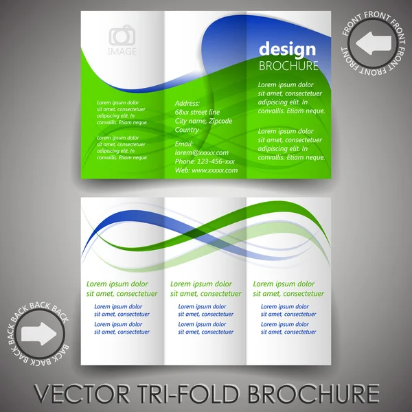 Tri-fold zakelijke winkel brochure — Stockvector